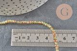 Perles toupies cristal jaune transparent irisé 3.5x2.5mm, x1 fil 38cm (G8593)-Perles-Gingerlily Perles