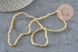 Perles toupies cristal jaune transparent irisé 3.5x2.5mm, x1 fil 38cm (G8593)-Perles-Gingerlily Perles