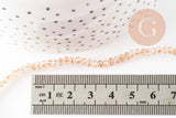 Perles toupies cristal orange transparent irisé 3.5x2.5mm, x1 fil 25cm (G8595)