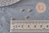 Raw gold-plated brass triangle spacer beads 3mm x10 VALID