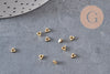 Raw gold-plated brass triangle spacer beads 3mm x10 VALID