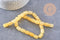 Perles tube verre jaune opaque, perles verres, 13x10mm, fil de 39cm, x1 (G4430)
