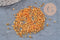 Perles tube verre orange transparent silver line façon Delica miyuki, x1 sachet de 8g (G10923)