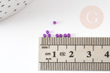 Perles tube violet foncé opaque façon Delica miyuki 1.5-2mm, x1 sachet de 8gr (G9168)