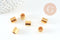 Perles tube zamac doré lisse 9mm, x50 (G10741)