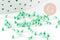 Petite Perle rocaille rayé vert blanc 1.5x2mm, x10gr (G9428)