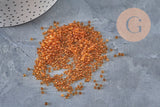 Small transparent gold seed beads 2mm, x 10gr (G11267)