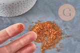 Small transparent gold seed beads 2mm, x 10gr (G11267)