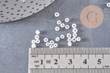 Petite perles de rocaille blanches 2.5mm, x12gr (G2541)