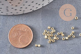 Petites perles rocaille dorée brillantes 2mm, x 20gr (G2034)