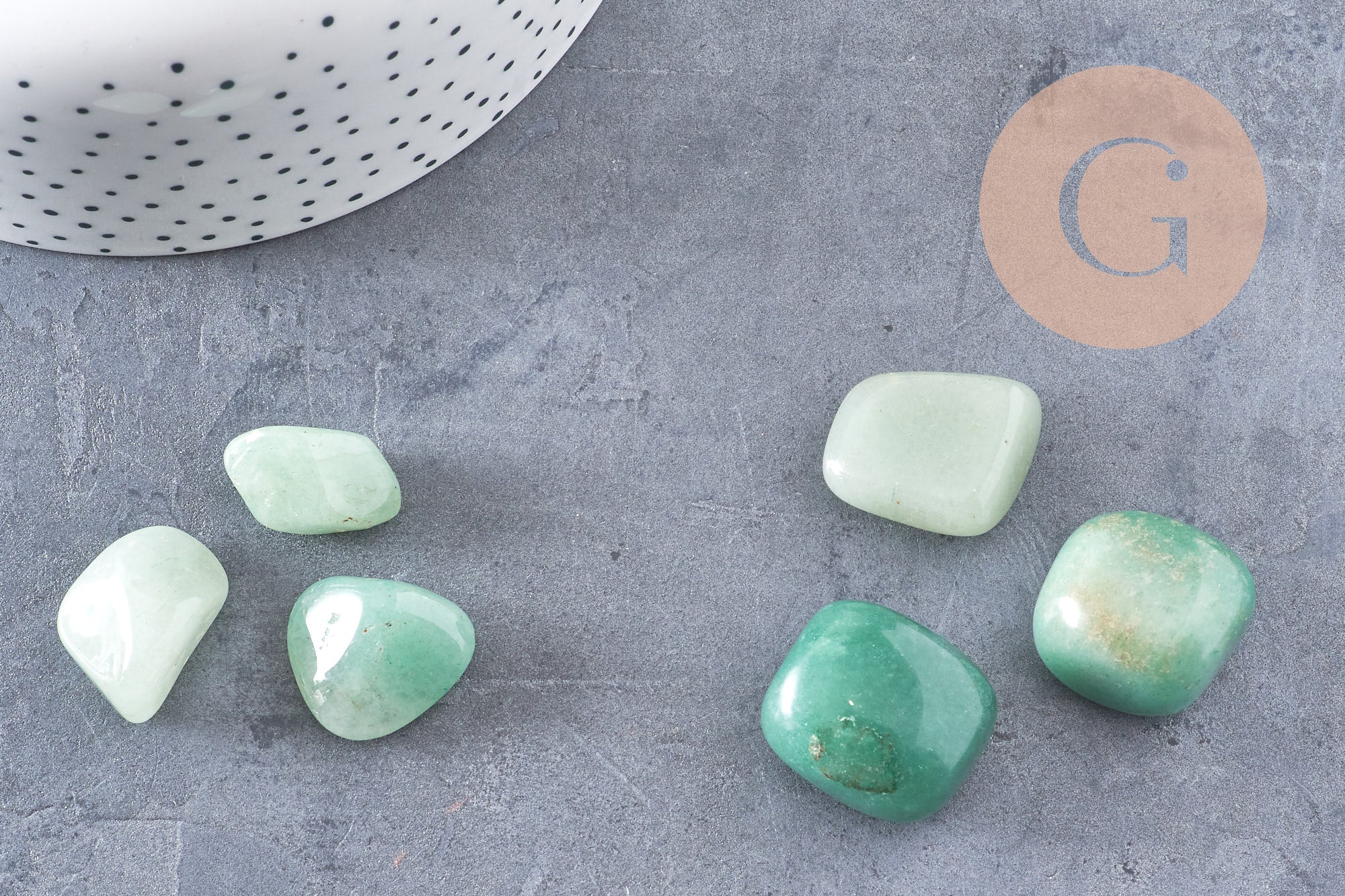 Pierre aventurine naturelle brute roulée 13~20 mm, x20 x50 x100 grammes (G0251)