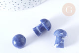 Pierre de massage champignon sodalite naturelle lithothérapie 20-21mm, pierre lithothérapie, x1, G7549