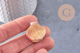 Pince pour cheveux Acétate Orange or 26mm, x1 (G10392)