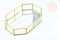 Plateau décoratif bijoux verre laiton 20.6cm, x1 G0006