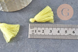 Pompon jaune coton 25-31mm, x5 (G2764)