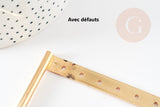 Présentoir à bijoux boucles d'oreilles laiton doré socle bois 25.25cm, x1 (G7468)