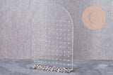 Présentoir boucles d'oreilles plexiglas arche personnalisable 110 emplacements 17.8cm, x1 G10103