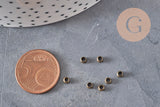 Crimp beads brass bronze color 3x2mm, x2 Grams VALID