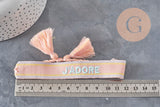 Embroidered Bracelet I LOVE HOPE EFJF, x1 (G7649)