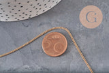 Flat raw brass chain 1.5mm, x5 meters (G0016)