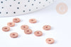 Rondelles boules zamac zinc or rose 7mm, x10 (G7925)