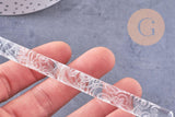 Rouleau de texture acrylique motif vagues pour pâte polymère 165x0.95mm, x1 (G10681)