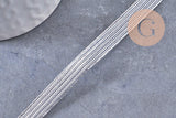 Ruban élastique doré ou argenté nylon 0.7mm, x1 mètre (G10336)