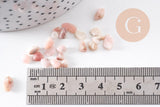 Sable chips pierre opale rose naturelle 3-5mm non percé, x20gr (G0235)