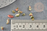 Sable chips pierre unakite Naturelle 2-8mm non percé, x20gr (G2810)