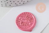 Sceau en metal Made with Love pour cire à cacheter,fourniture création de sceaux personnalisés invitations de mariage DIY, x1 G4949