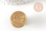 Sceau metal enveloppe ailée cire à cacheter,fourniture pour création sceaux personnalisés, invitation de mariage DIY,25mm x1 G4725