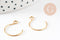 Support boucle crochet rond acier inoxydable 304 doré 14mm, x10 (G9358)