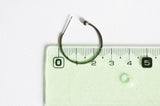 Supports boucle créole finition boule laiton brut 29mm, x2 (G2323)
