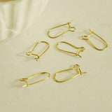 Supports boucles hameçons laiton brut, fournitures créatives, oreilles percées, création bijoux, x 50,16mm-G1600
