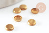 Supports cabochons ronds laiton brut 4mm, x100 (3.5gr) (G2707)