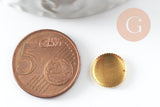 Supports de cabochon rond laiton brut 10mm, x50 (G0494)