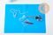 Tapis silicone rectangle bleu 40x30cm, x1 (G9847)