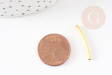 Tubes courbes zamac doré 25mm, x50 (5.1gr) (G4762)