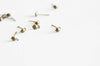 clous-puces oreille boule bronze5mm et anneau , x10 (G0877)