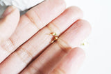 connecteur chaine boule acier doré avec trou 7.5mm/ 3mm, x10 (G2092)