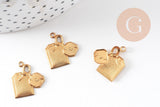 pendentif sachet de thé en laiton, x1 G7523