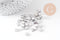 perles rocaille verre rectangle plaqué Argent, perle carré création bracelet, perle tila,4.5mm,2 trous, x50 (4.8Gr) (G5487)