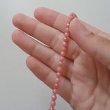 Perle jade rose corail, fourniture créative, perle jade,pierre naturelle,jade naturel,perle pierre,perle facette,4mm,fil de 91 perles,G3003